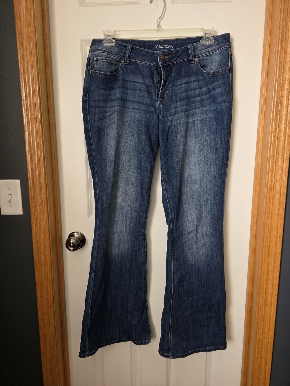 Maurices Women's Dark Blue Flare Jeans Sz 12